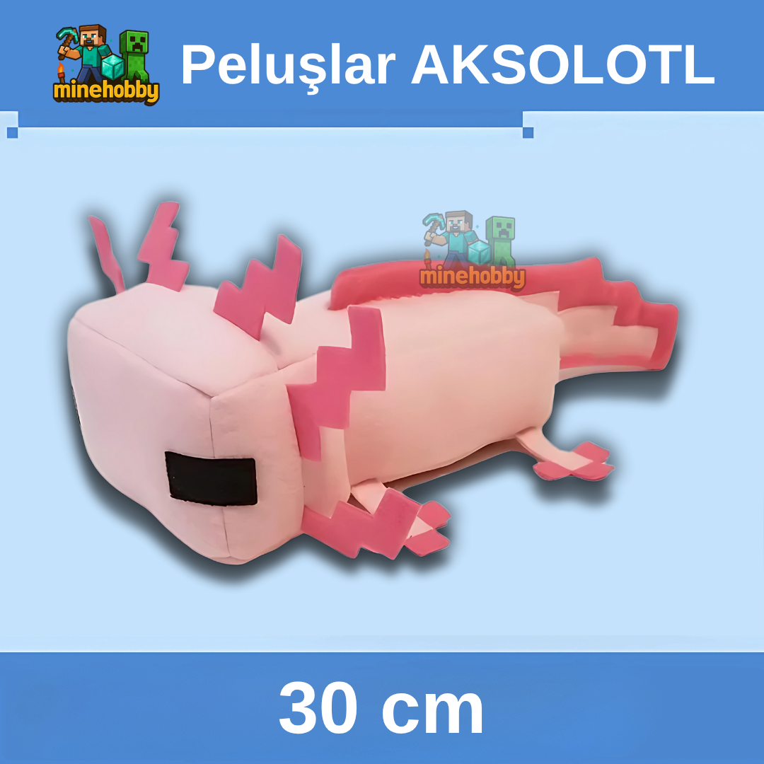 Minecraft Peluşları - Aksolotl (Pembe)